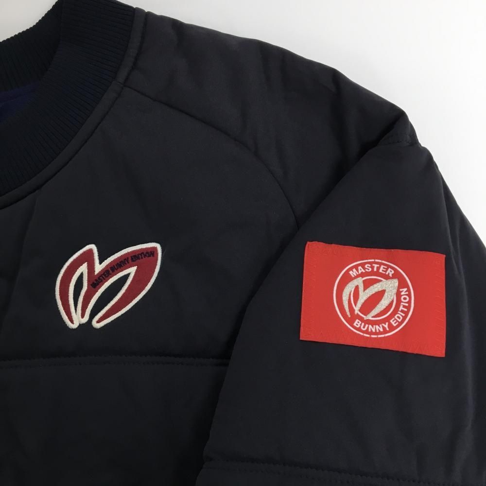 美品】マスターバニー 中綿スニード 黒系×レッド 裏微起毛 ブルゾン