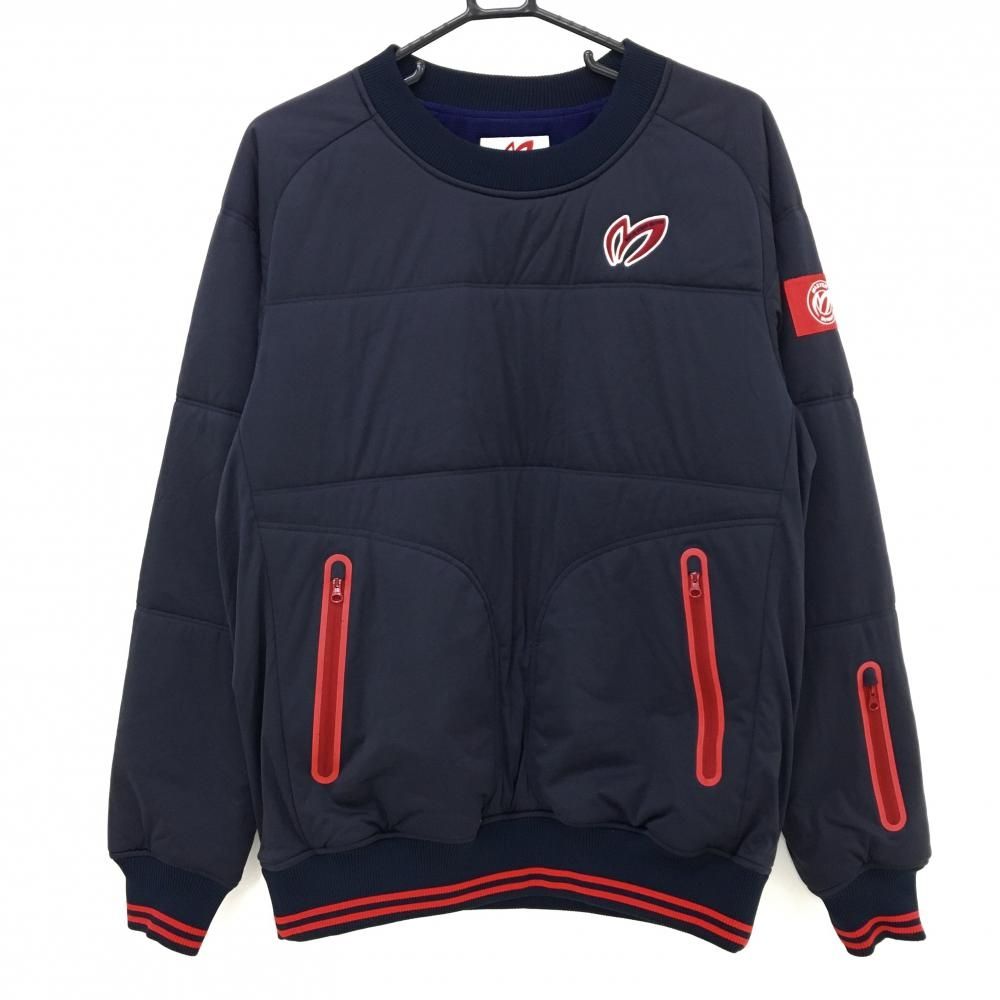 美品】マスターバニー 中綿スニード 黒系×レッド 裏微起毛 ブルゾン