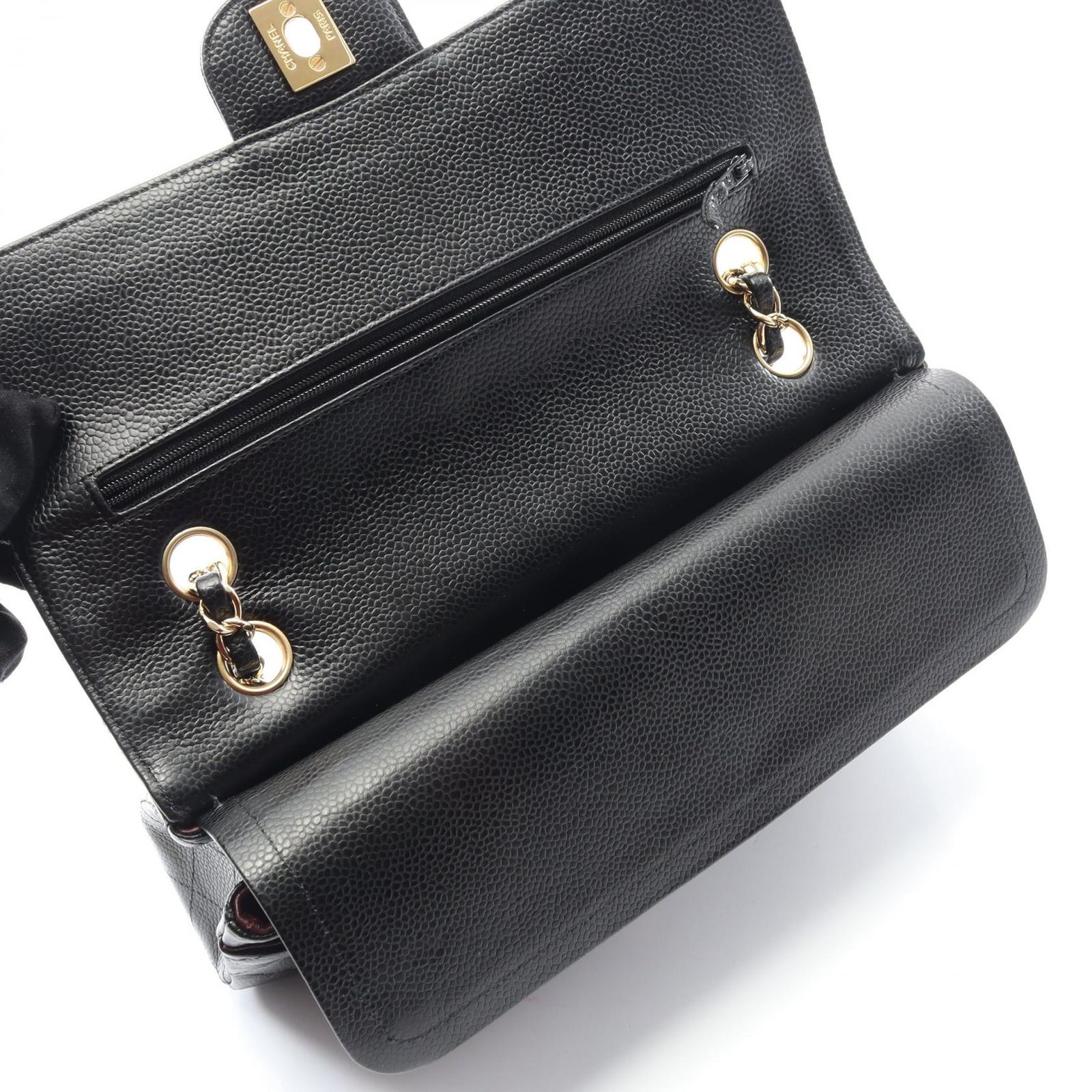 シャネル CHANEL ショルダーバッグ マトラッセ Wフラップ ブラック