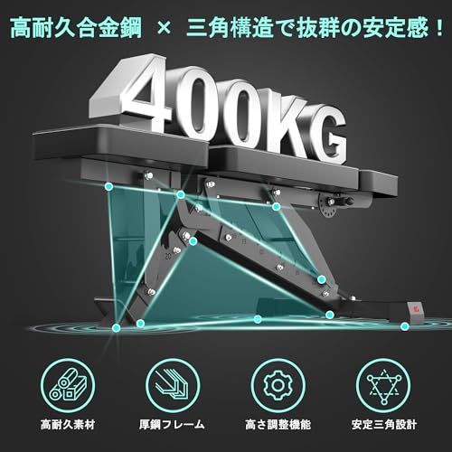 トレーニングベンチ ONETWOFIT インクラインベンチ ベンチ 筋トレ