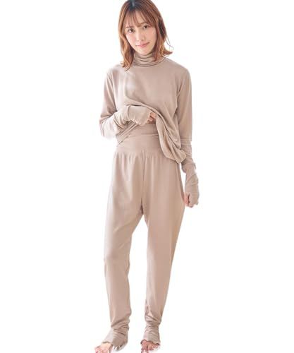 エメフィール WEB 3首あったか 着るだけ快眠 腹巻付き ルームウェア レディース 上下セット 長袖 遠赤外線 蓄熱 体温維持 温活 冷え防止 抗菌 防臭 インナー m