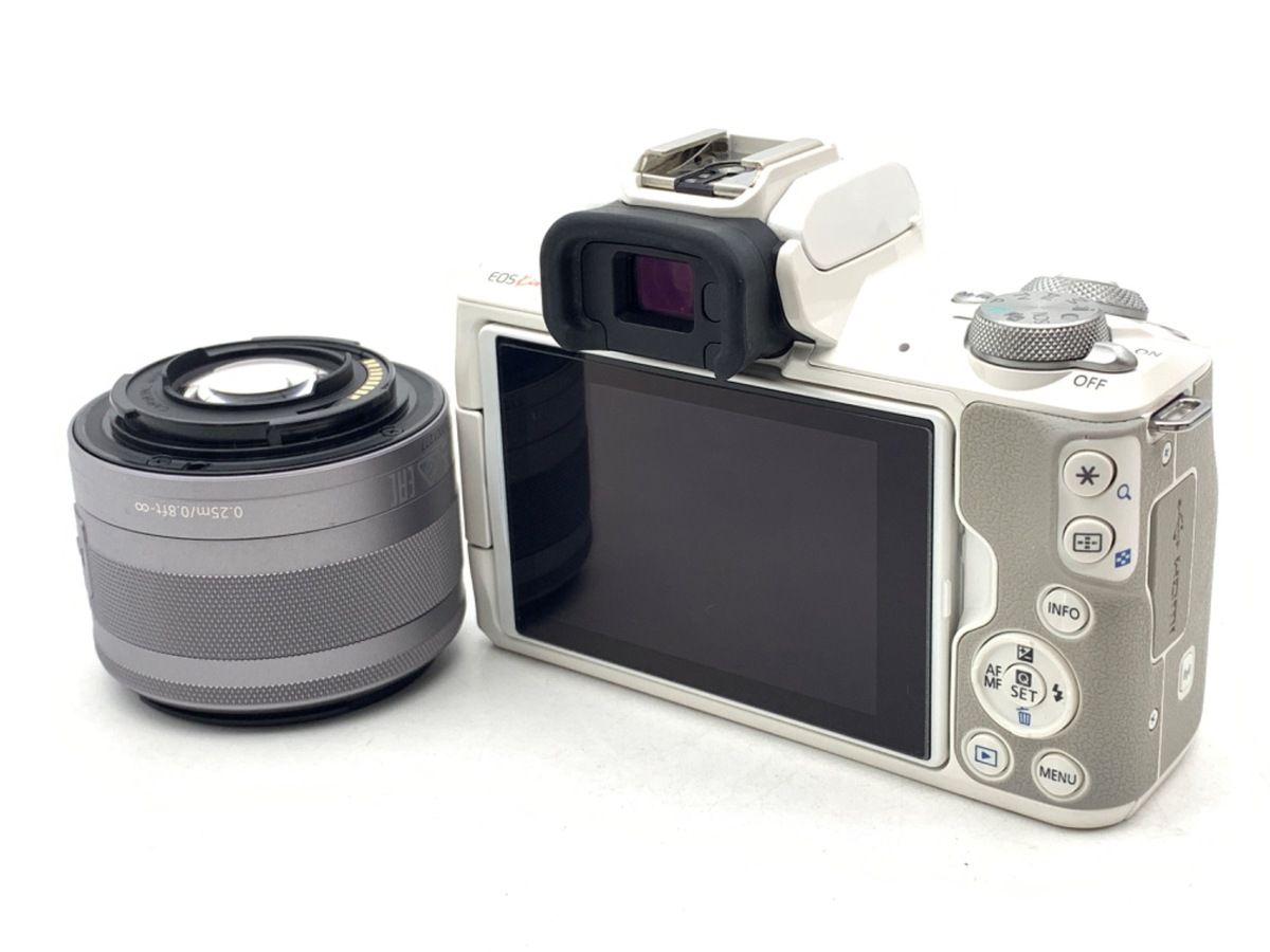 並品 キヤノン EOS Kiss M EF 15 45 IS STM レンズキット ホワイト