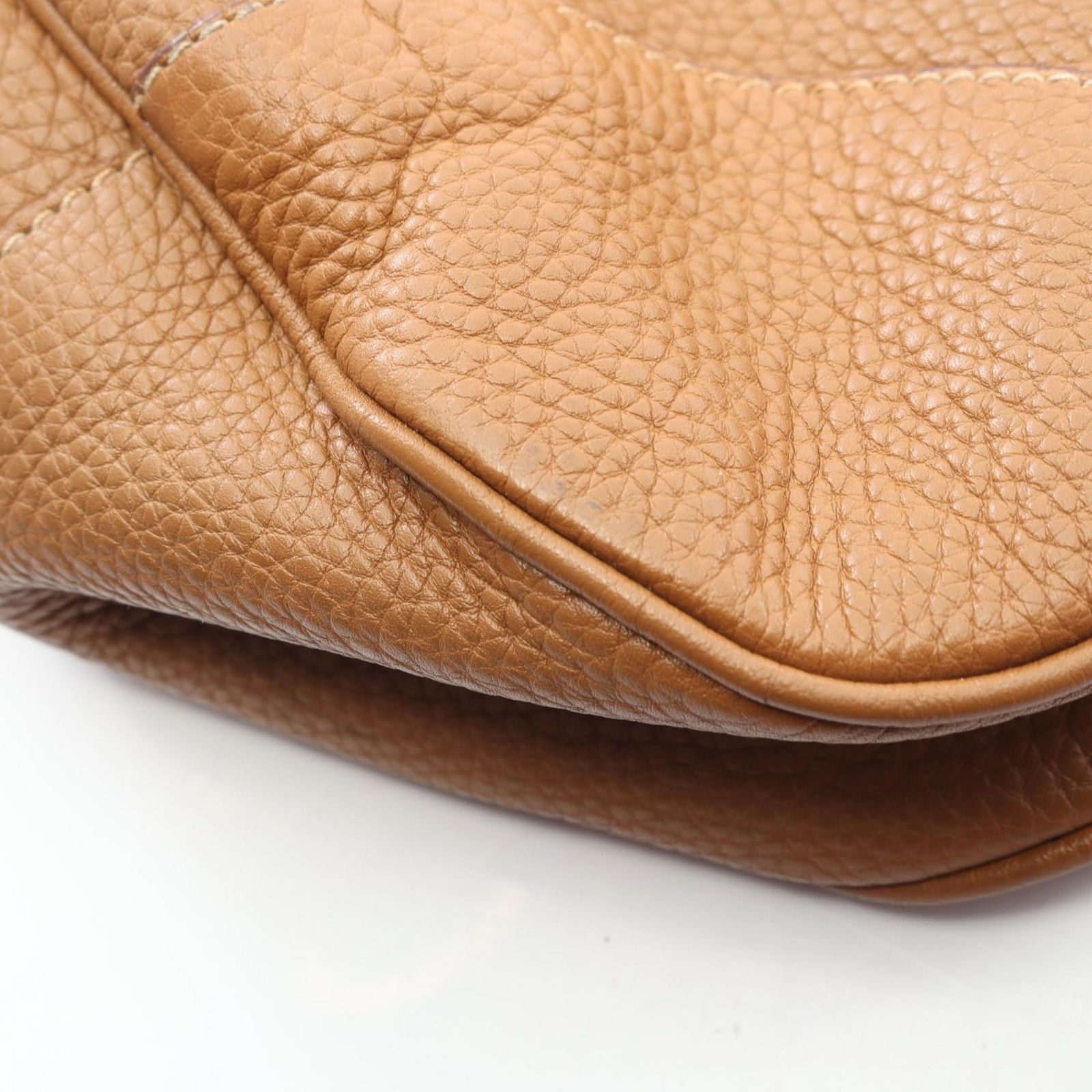 プラダ PRADA トートバッグ 7 Q ブラウン レザー ショルダーバッグ レディース B タイトシルエット Aライン