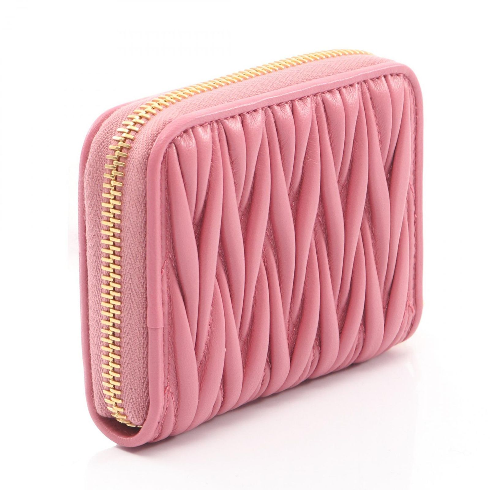 ミュウ Miu コインケース マテラッセ ベゴニア レザー レディース