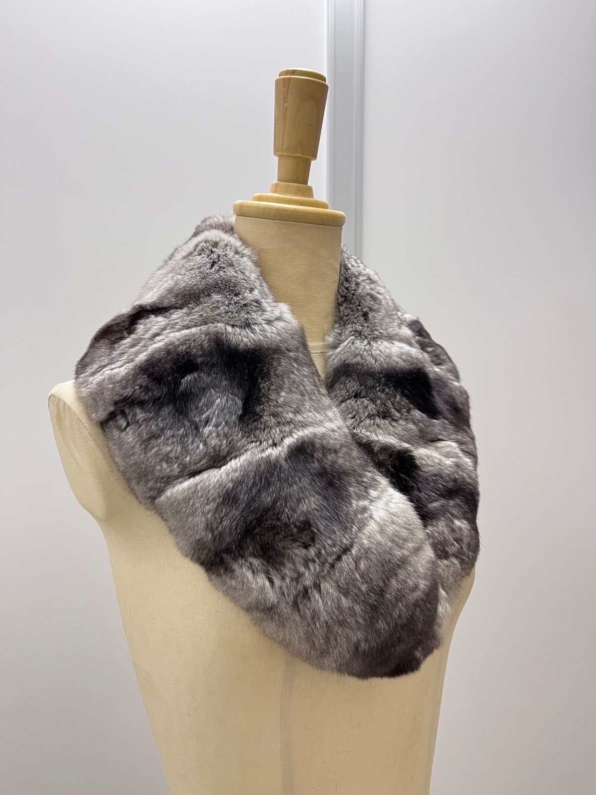 チンチラファーショール 襟巻き 毛皮