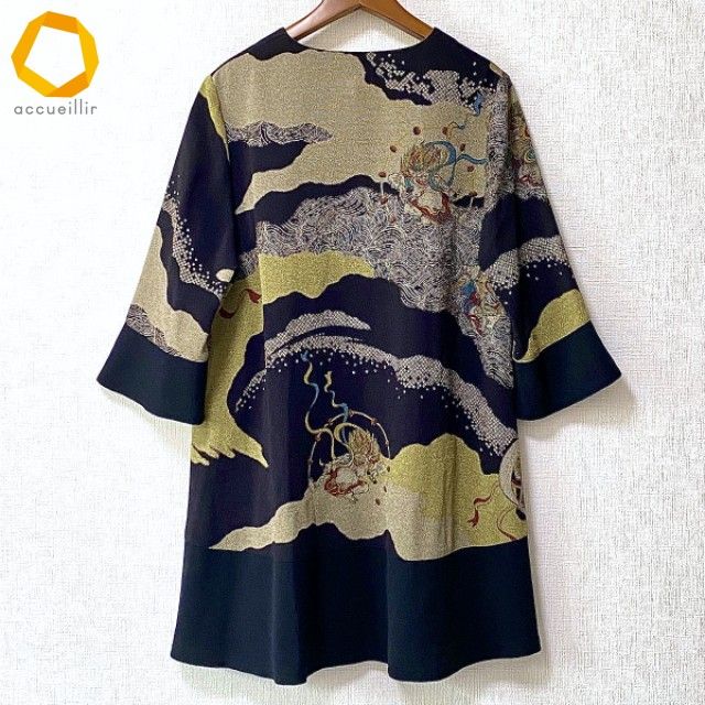 anc シセンドウ 詩仙堂 ヒトシタムラ チュニック 黒 ベージュ系 黄緑系