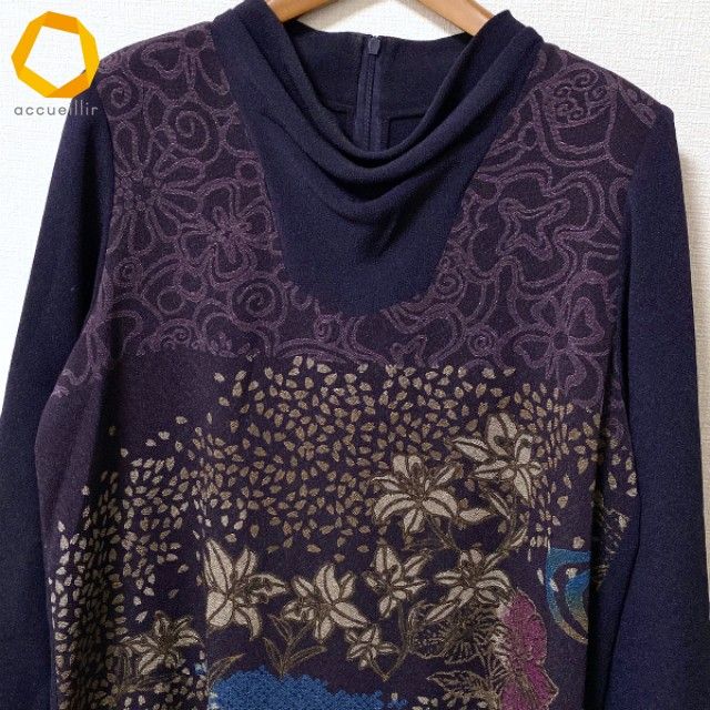 anc シセンドウ 詩仙堂 ヒトシタムラ チュニック 紫 マルチ ちりめん