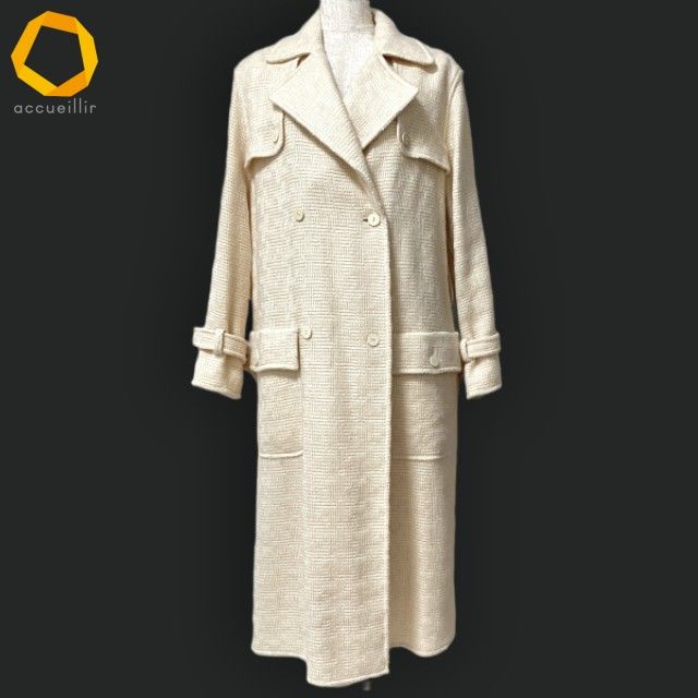 wnc ヴァレンティノ コート 6 アイボリー ロング レディース 983796