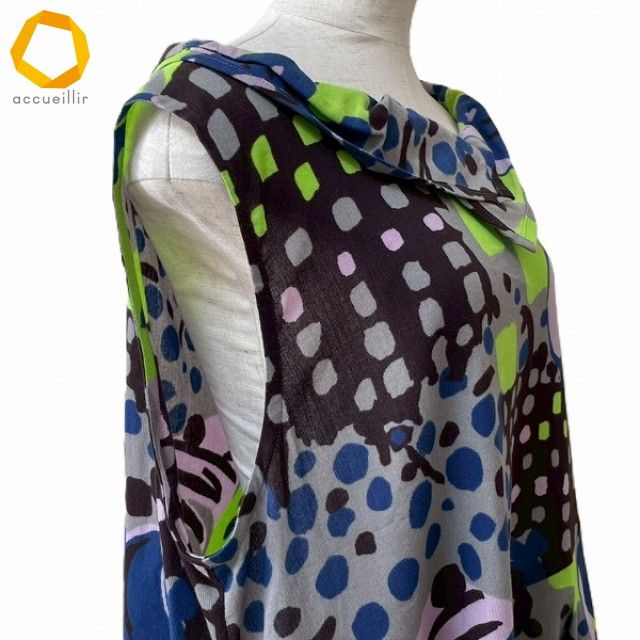 snc ジウセンソユニコ 慈雨 Sensounico チュニック 40 グレー 青系