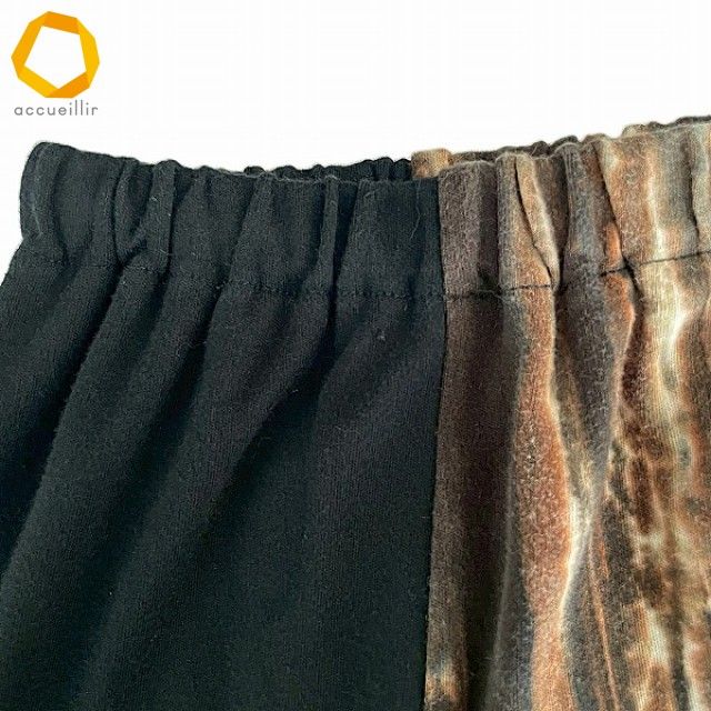 anc モユルセンソユニコ 萌 sensounico スカート 黒 こげ茶 タイダイ柄