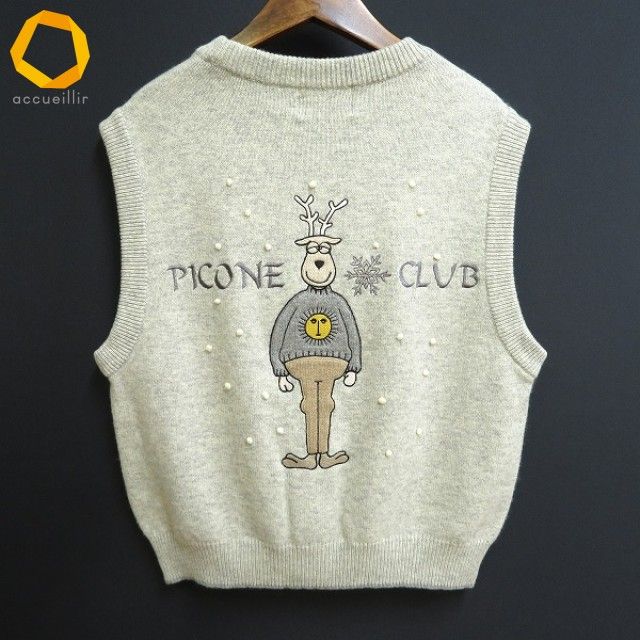 a ピッコーネクラブ Picone Club ベスト ジレ ? グレー ラム アンゴラ