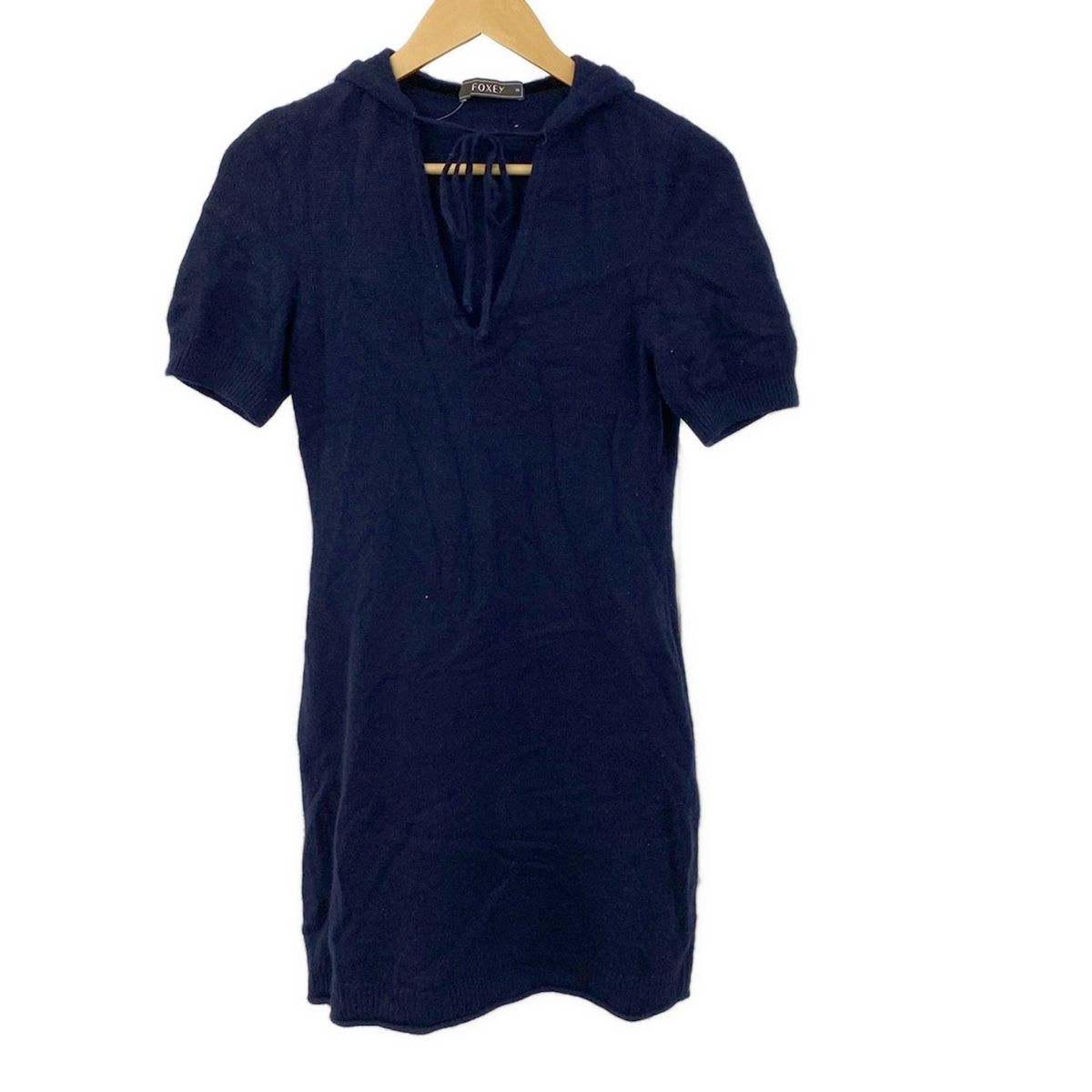 FOXEY フォクシー ワンピース 38 ネイビー レディース FOXEY(フォクシー) ワンピース サイズ38 M レディース - 26706 ダーク