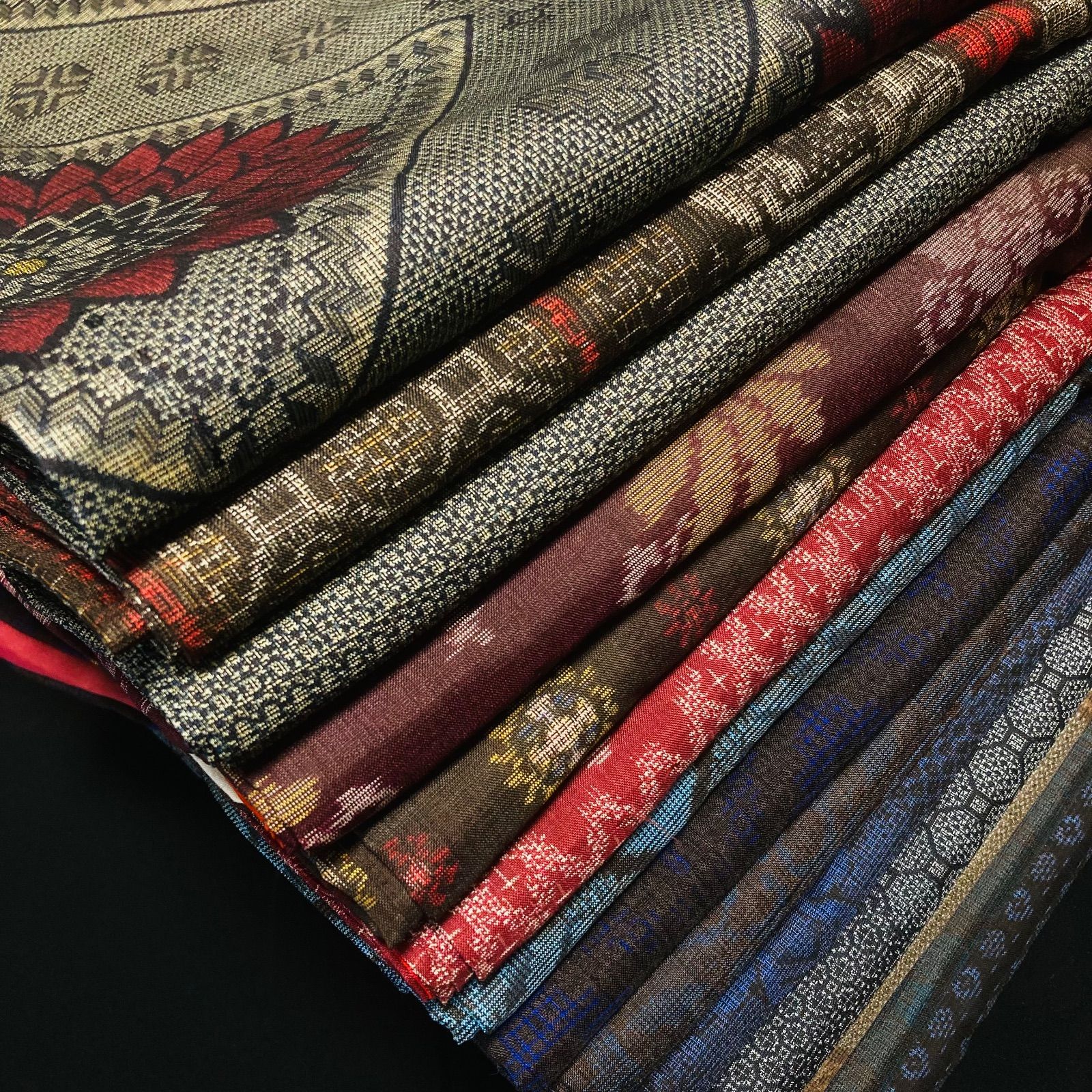 y 234◾️アンティーク時代大島紬着物15点◾️龍郷