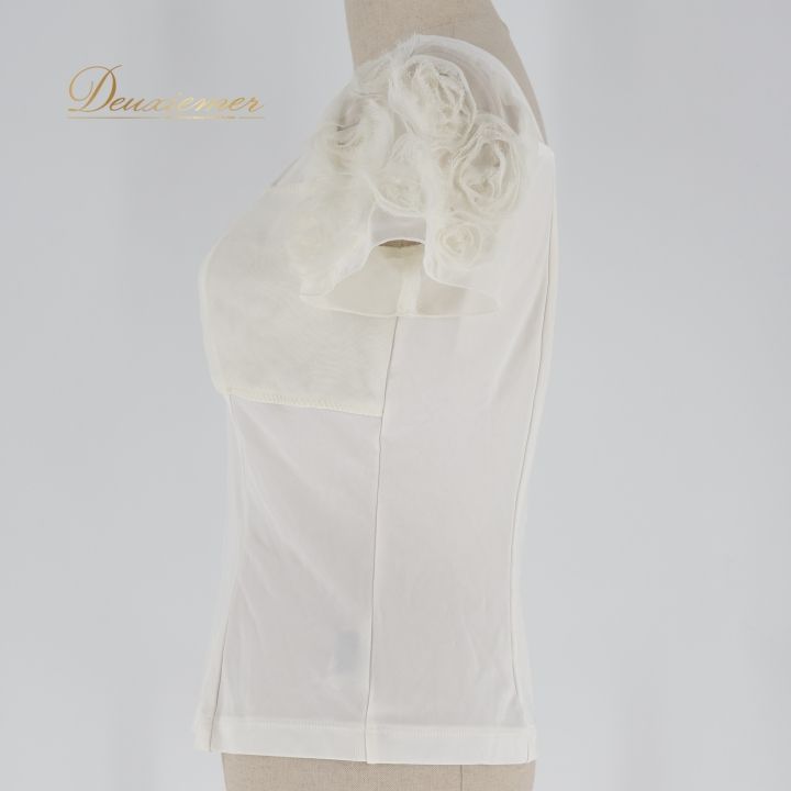 社交ダンス 衣装 トップス ブラウス ホワイト系 チャコットロイヤル