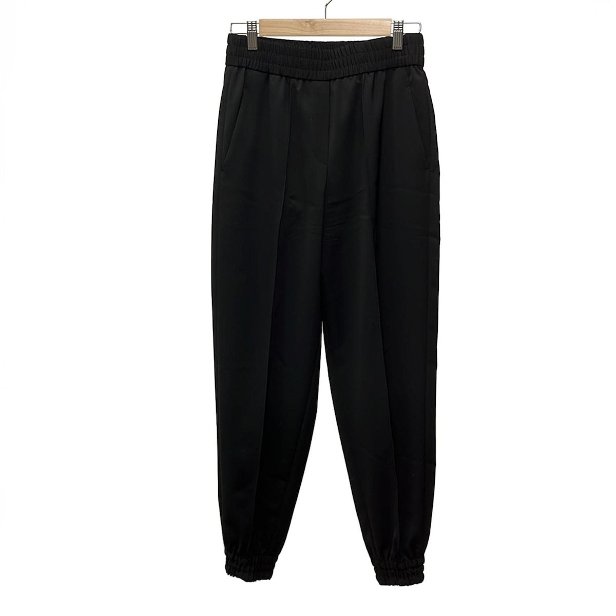 CYCLAS シクラス パンツ サイズ36 S レディース 黒 フルレングス ウエストゴム