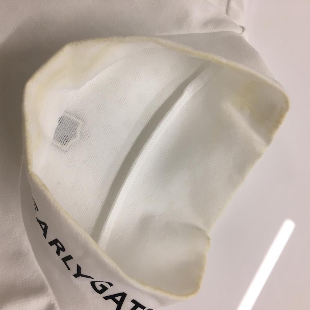 パーリーゲイツ 長袖ハイネックシャツ 白 地模様 ネックロゴ メンズ 6