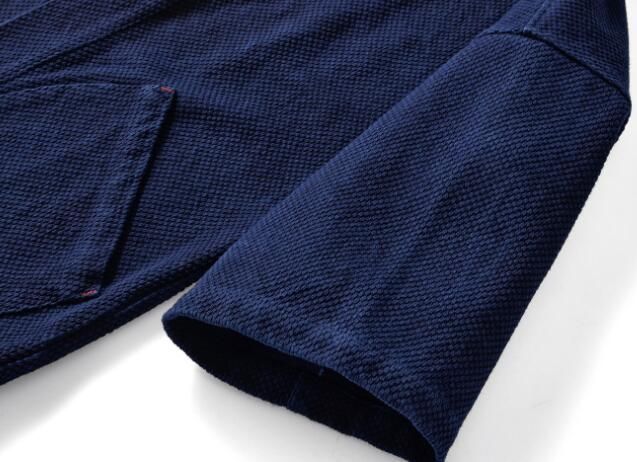 天然藍 インディゴ カバーオール 日本製生地 刺し子 13oz 半纏 褞袍