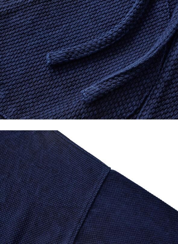 天然藍 インディゴ カバーオール 日本製生地 刺し子 13oz 半纏 褞袍