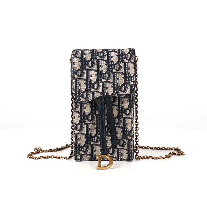ブランド品 ダオール Dior オブリーク バーティカル 携帯ホルダー チェーン クロスバッグ