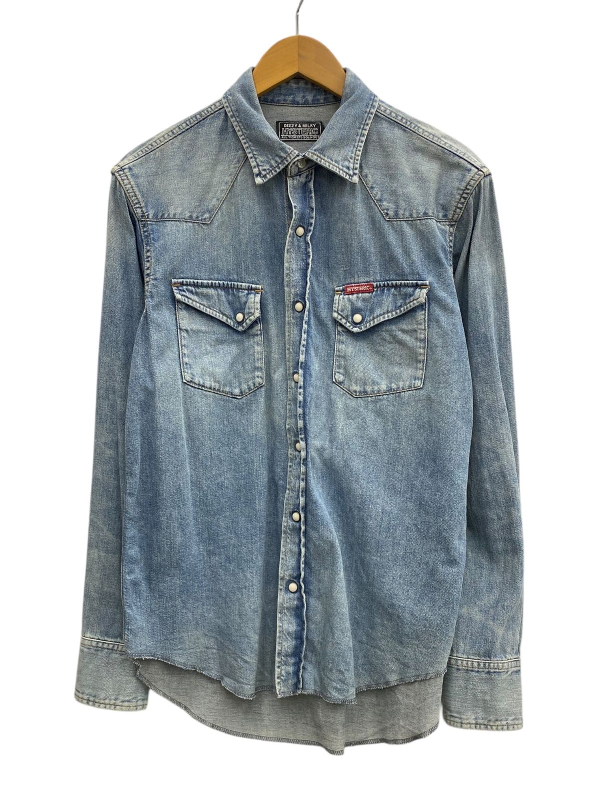 GLAMOUR ヒステリックグラマー ウエスタンデニムシャツ 長袖 刺繍 L インディゴ メンズ|009