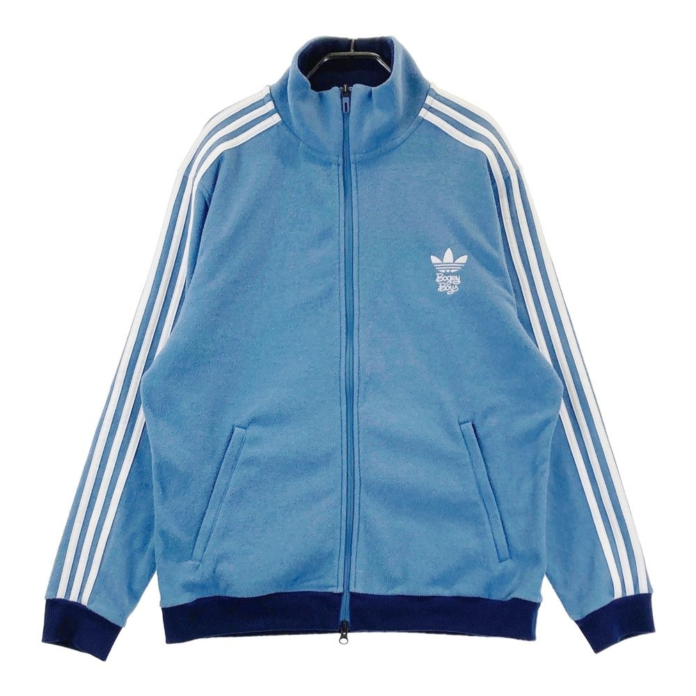 サイズ 2 XL ADIDAS GOLF アディダスゴルフ BOGEY BOYS IJ 3074 2025年モデル 裏起毛 パイル地 トラックジャケット ブルー系 ゴルフウェア メンズ ストスト