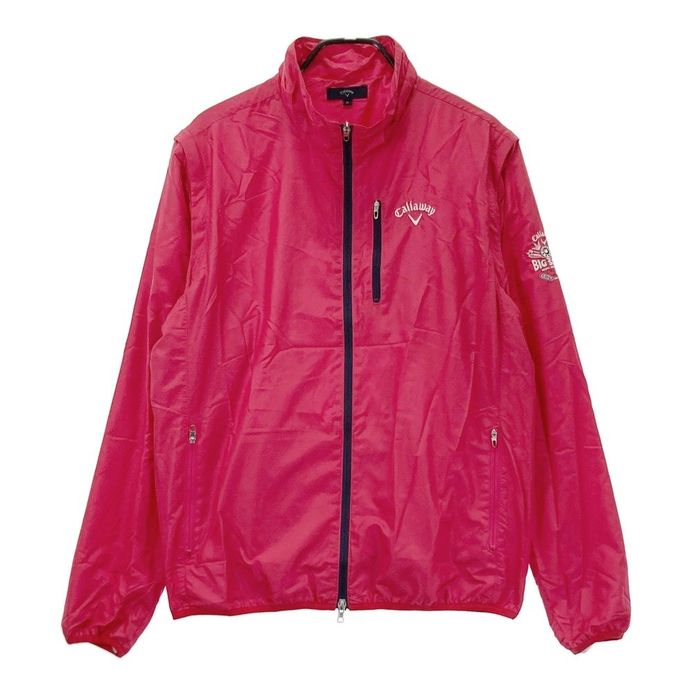 サイズ 3 L キャロウェイ 2 WAY ジップジャケット 総柄 レッド系 ゴルフウェア メンズ ストスト