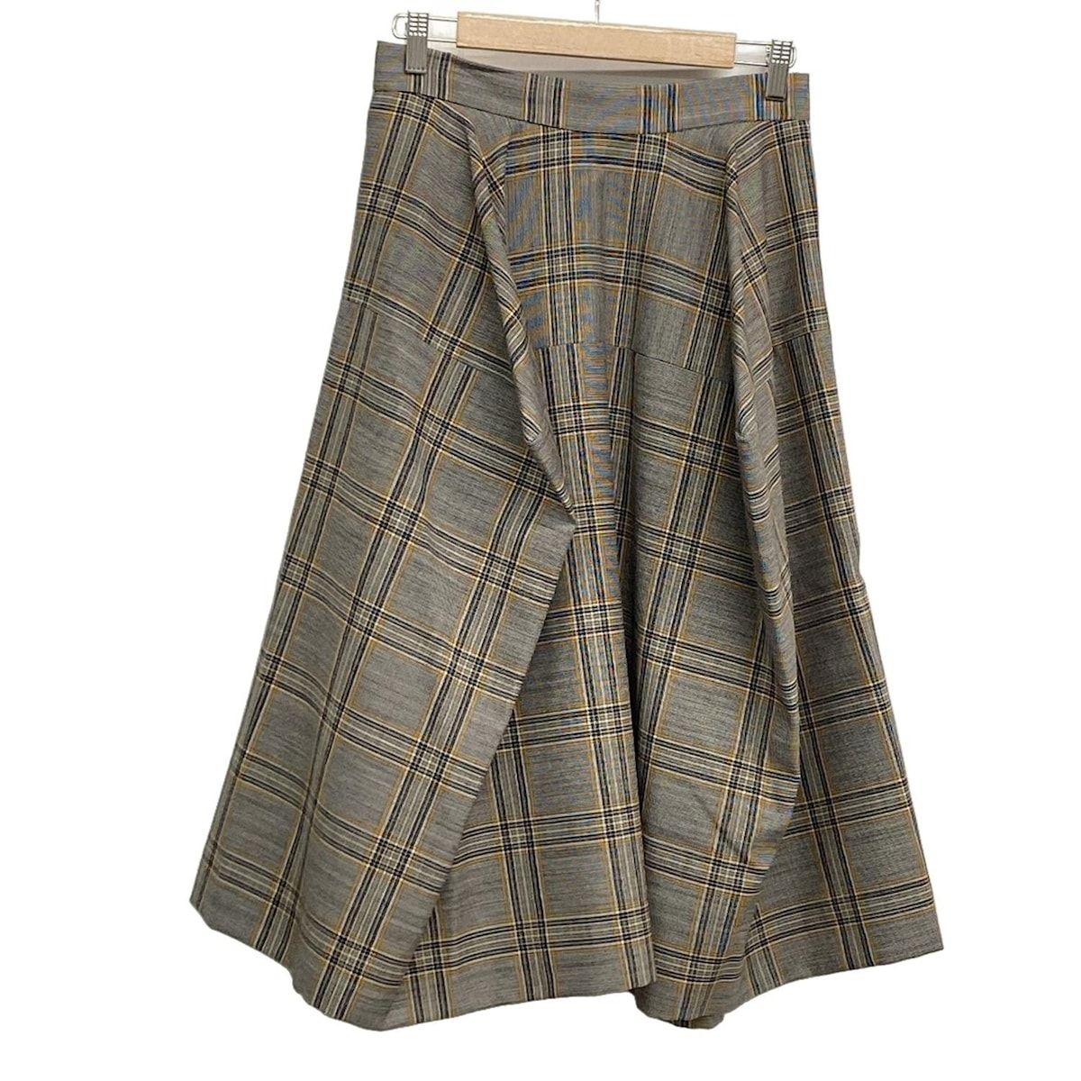 ヴィヴィアンウエストウッドレッドレーベル ロングスカート サイズ03 L レディース 黒 ダークイエロー 白