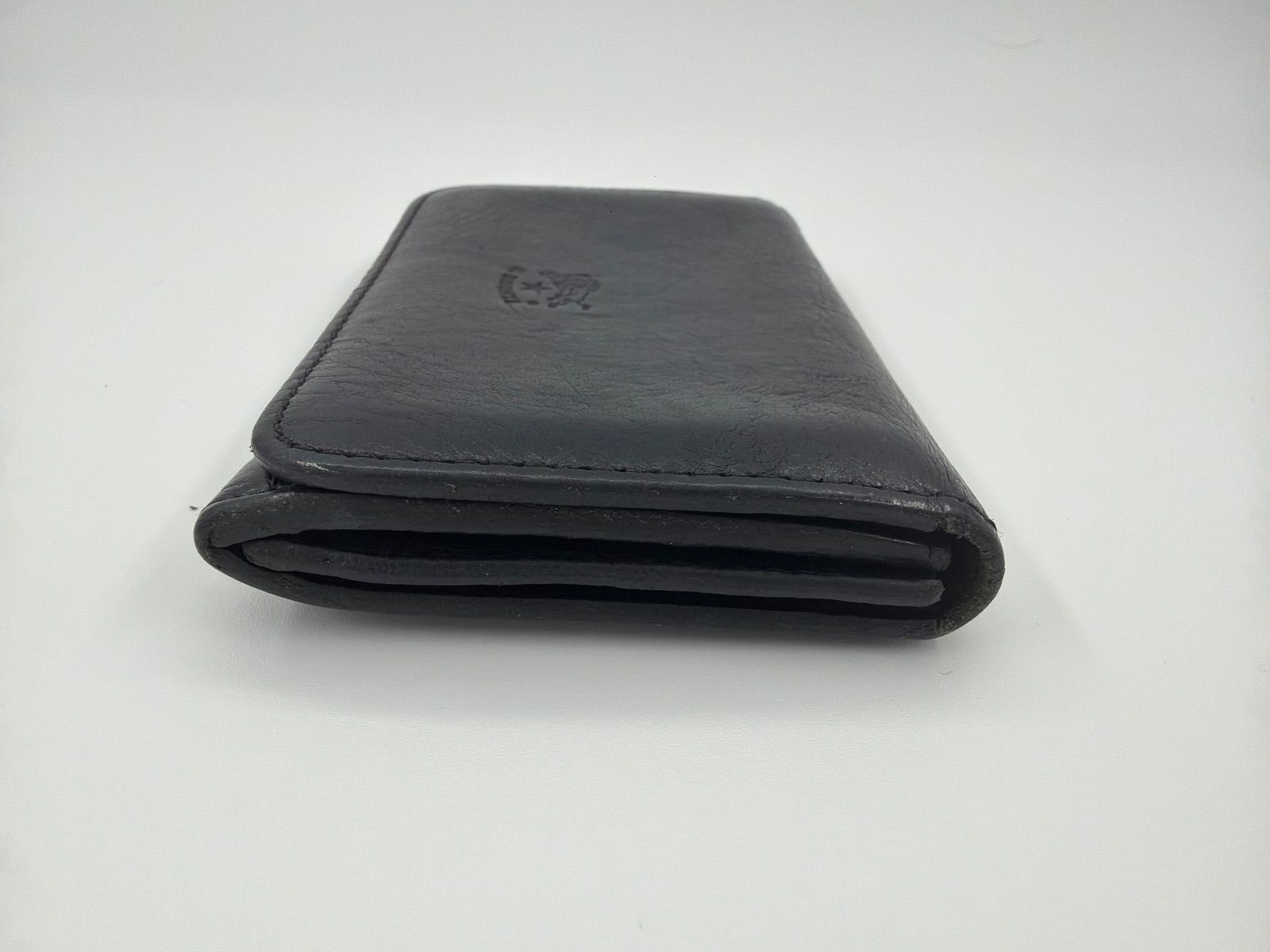 イルビゾンテ ILBISONTE 黒レザー 名刺入れ - メルカリ