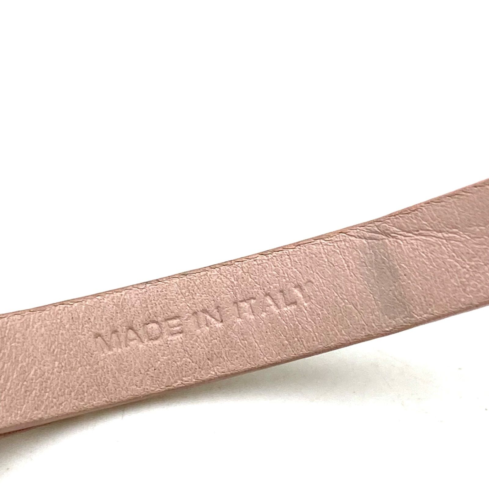 Ferragamo フェラガモ バングル ブレスレット 腕飾り レザー ピンク系 