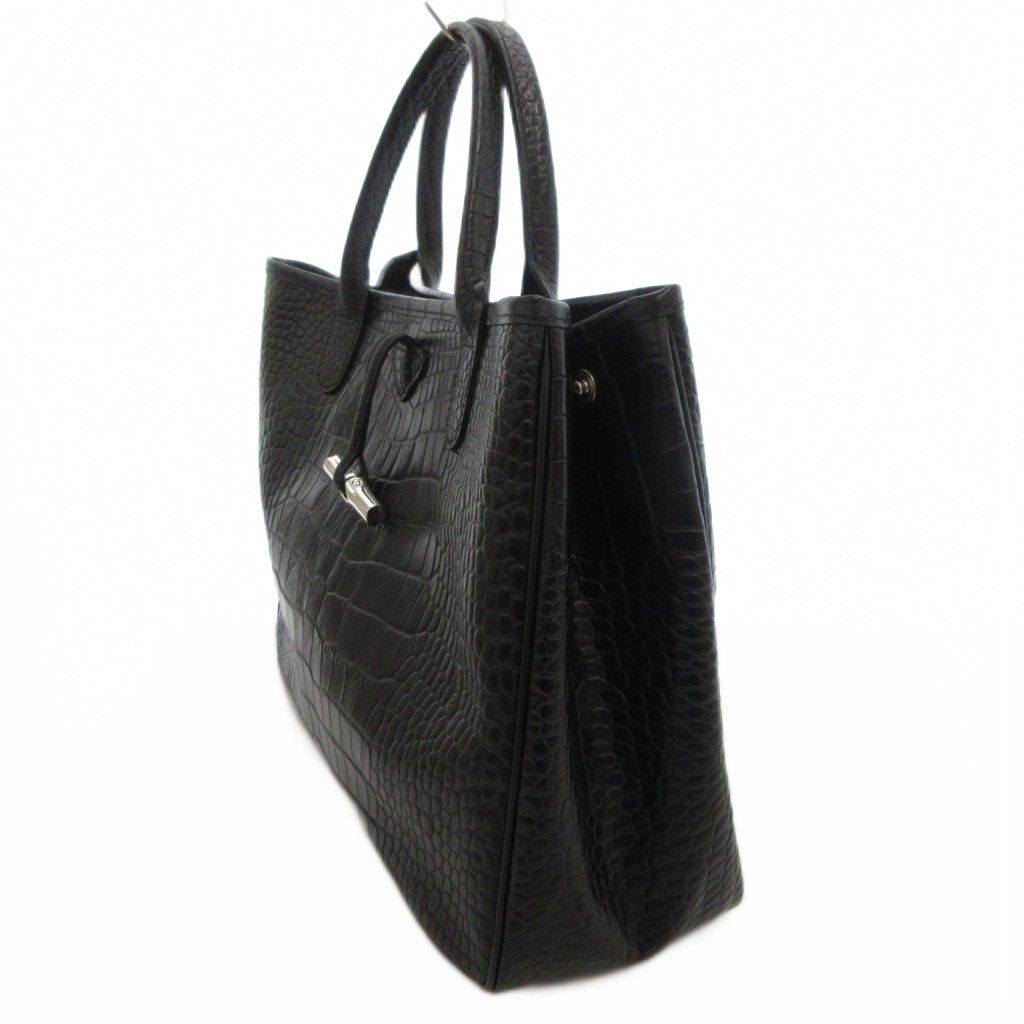 ロンシャン LONGCHAMP ロゾ トートバッグ 手提げ クロコ型押し レザー