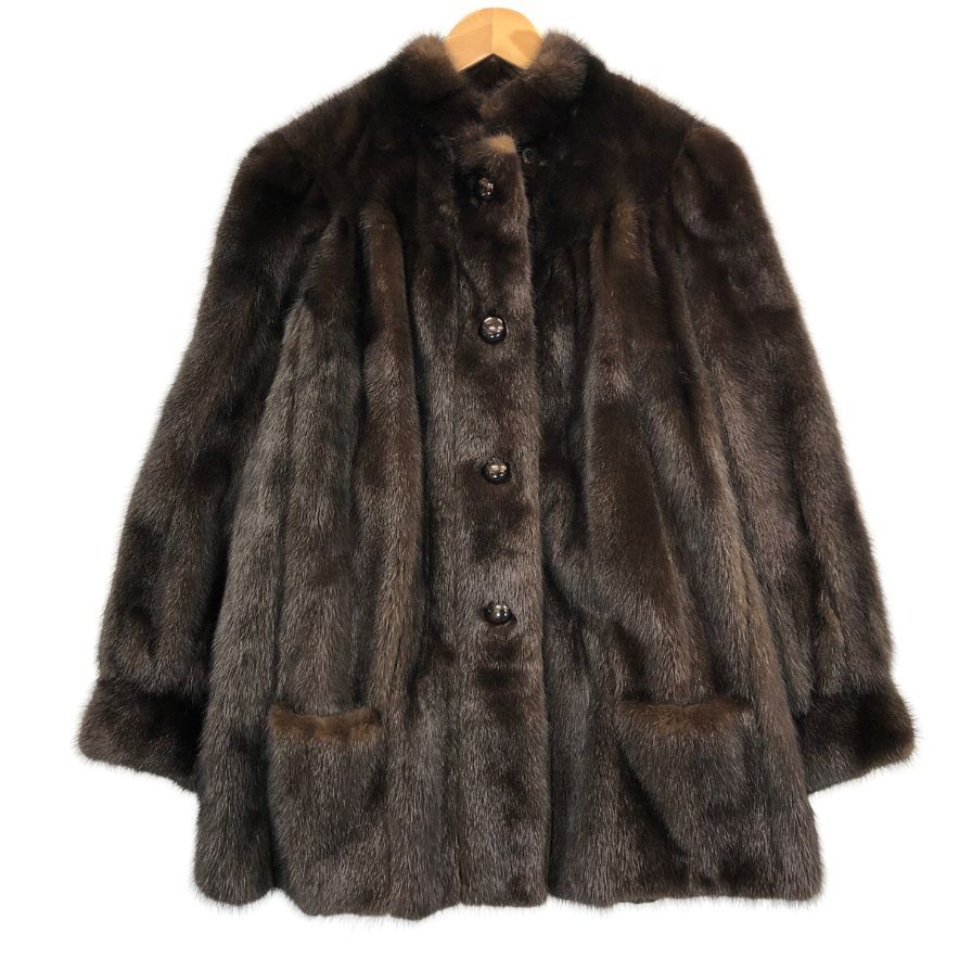 ジバンシィ オート フルール 毛皮 ハーフコート ミンク ブラウン AFF 23
