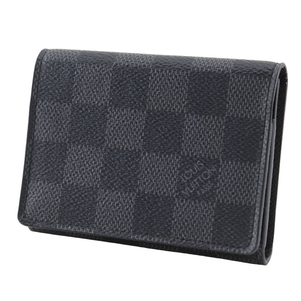 LOUIS VUITTON ルイ ヴィトン アンヴェロップ カルト ドゥ ヴィジット 名刺入れ N 63338 ダミエグラフィットキャンバス 黒 CA 5119 メンズ カードケース