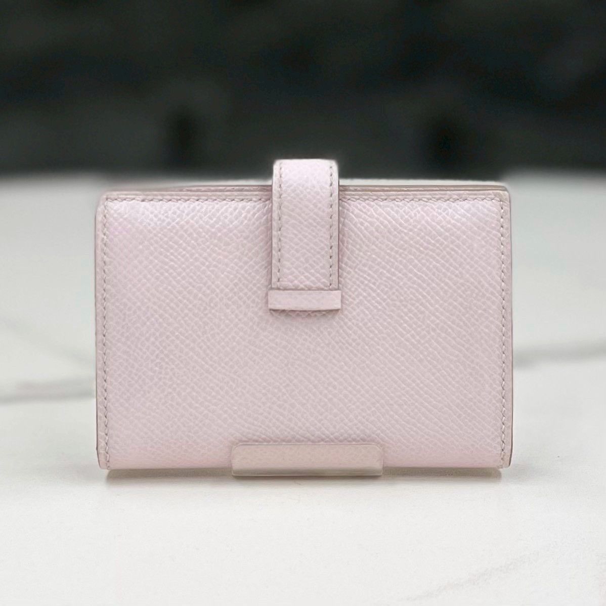 美品☆ エルメス ベアン ミニ エプソン モーヴペール 折り財布 B刻印 