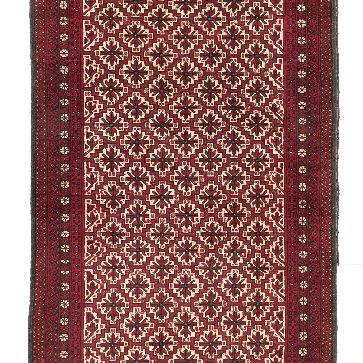 バルーチ 1970年代 1890×1100 セミアンティーク 生命の樹文様 ウール