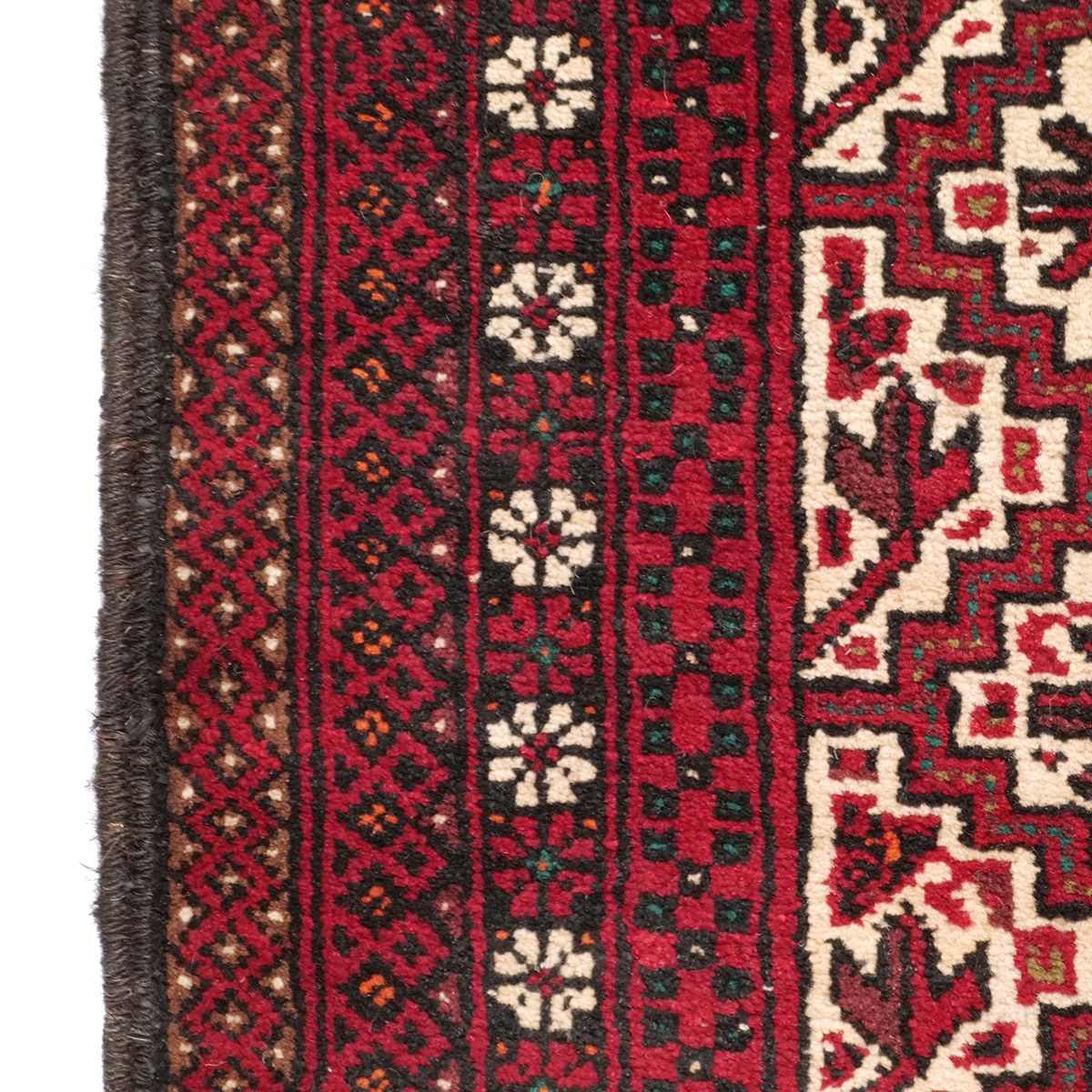 バルーチ 1970年代 1890×1100 セミアンティーク 生命の樹文様 ウール