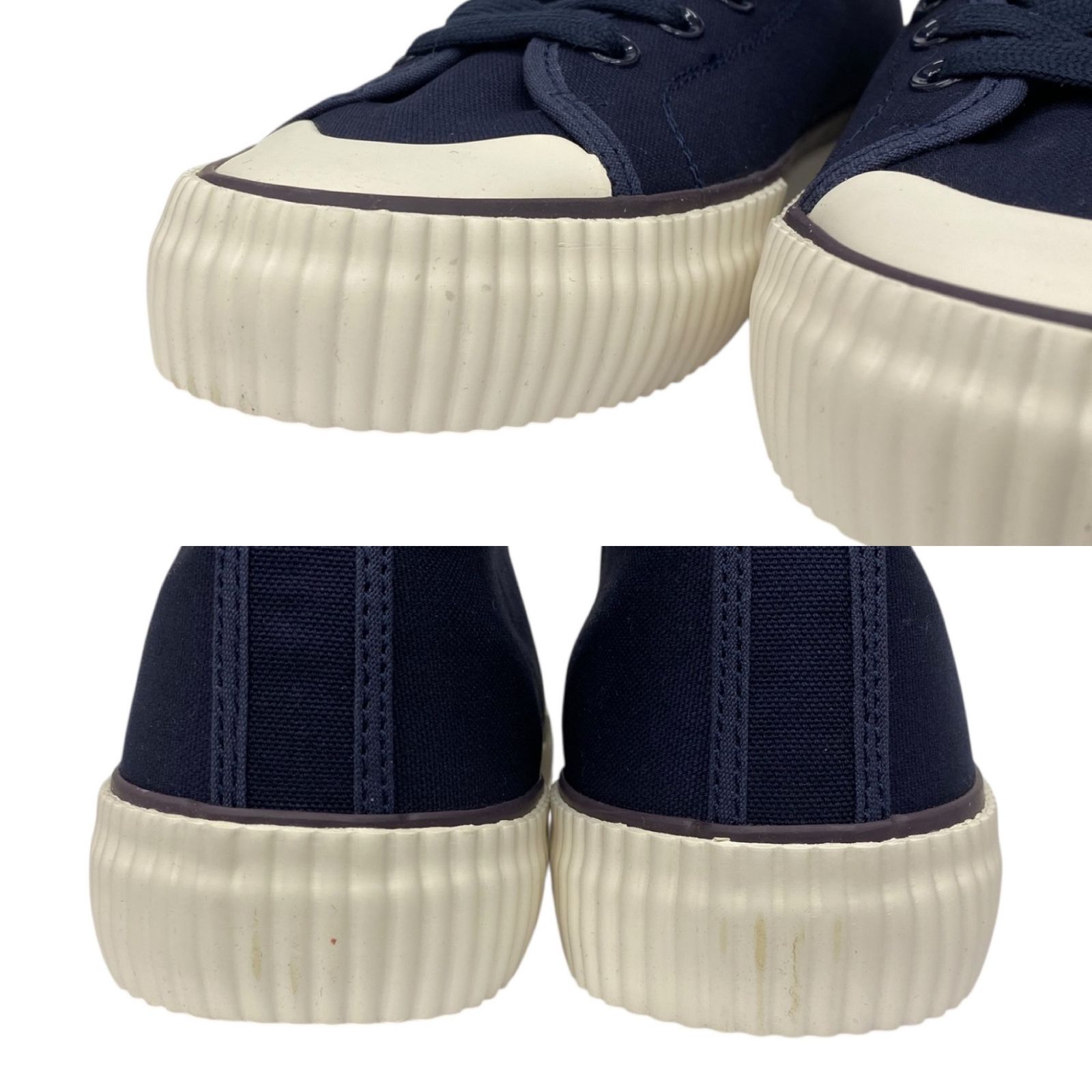  Paul Smith ポールスミス スマイル刺繍ロゴ ハイカット スニーカー キャンバス地 130 808 US 9 27 cm ネイビー メンズ 009 スニーカー 靴