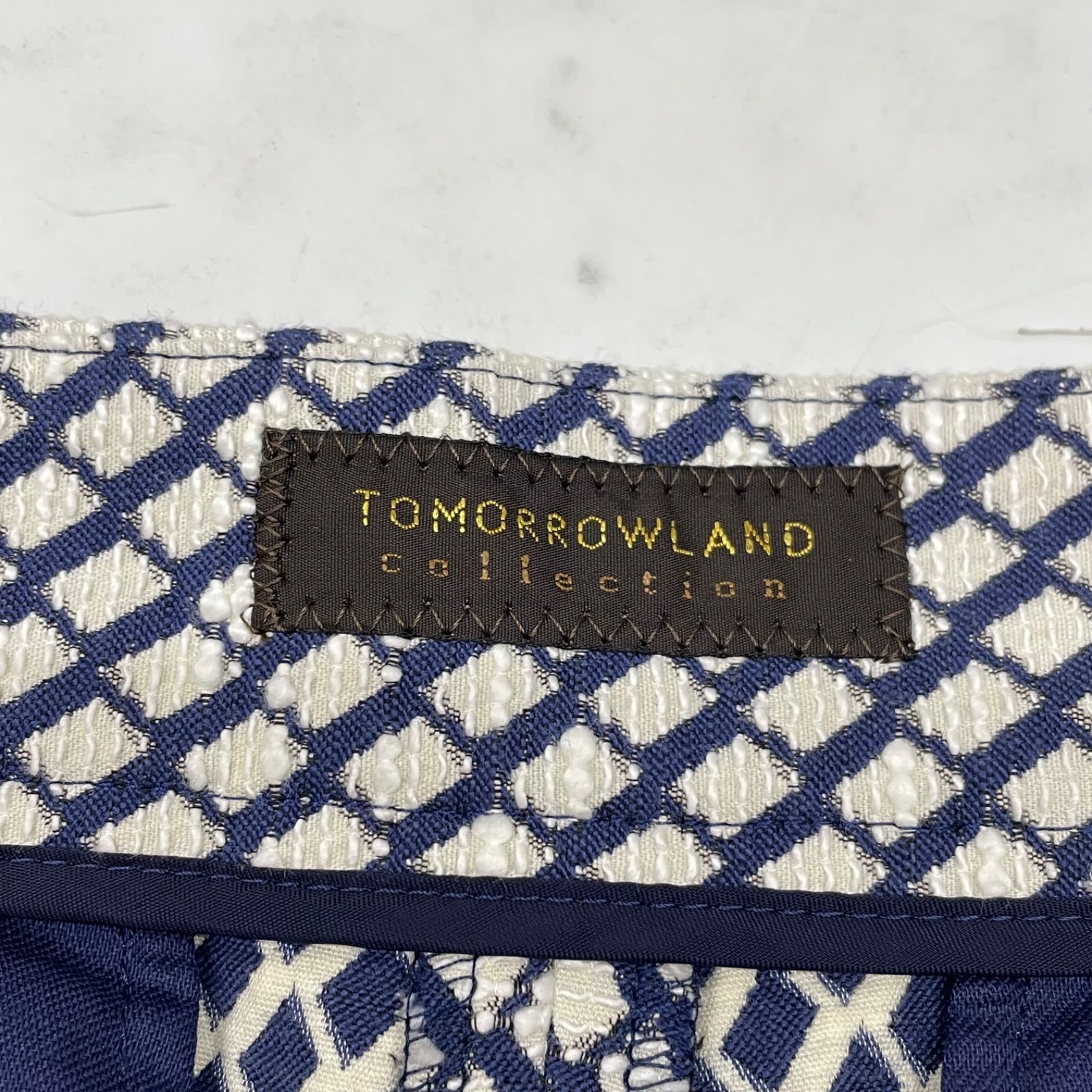 セミワイドパンツ ジャガード