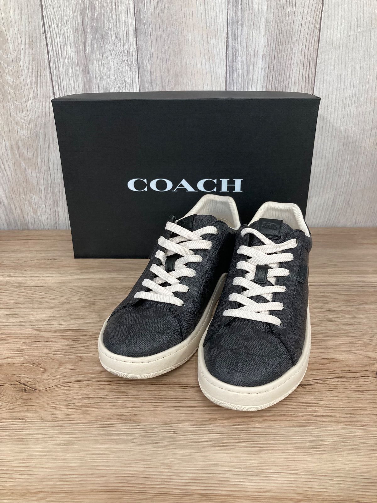 COACH コーチ スニーカー シグネチャー 25 5㎝ Ｇ5061 ブラック 衣料品