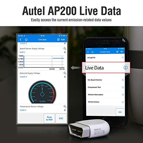  Autel AP 200 Bluetooth OBD 2スキャナー コードリーダー フルシステム診断 25種類のサービス機能 車両スキャンツール iPhone Androidデバイス用 ミニサイズバージョン MK 808診断 049 c 3045 その他 キッチン 食器