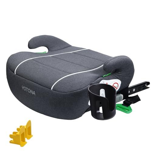 ジュニアシート ISOFIX R 129適合 ブースターシート 125?150 cm 軽量 コンパクト 取付簡単 安全ベルトクリップ ドリンクホルダー付き チャイルドシート 洗えるカバー グレー c 0 d 7 cdfd