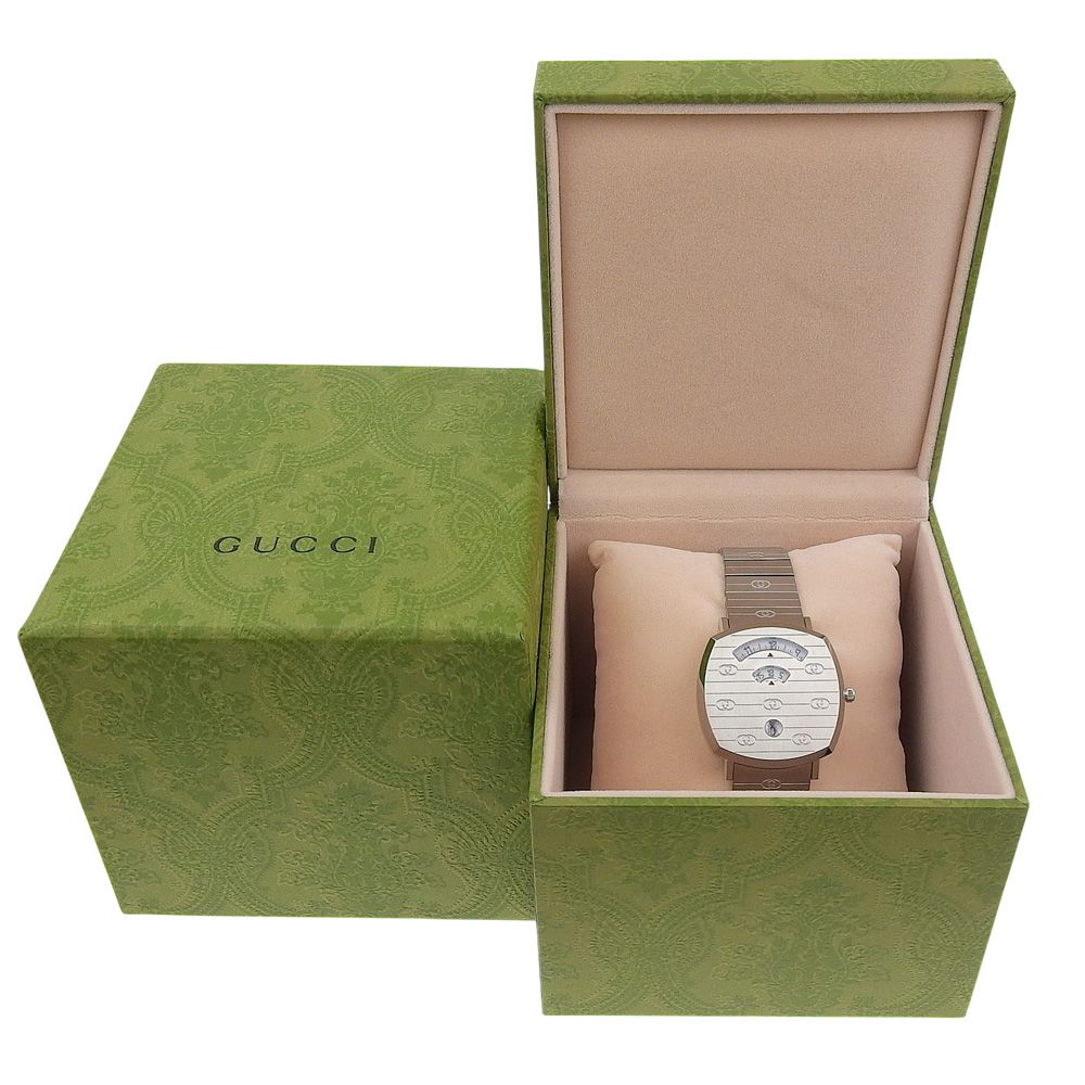  GUCCI グッチ グリップ 157 3 ステンレススチール クオーツ アナログ表示 メンズ 白文字盤 腕時計 その他 時計
