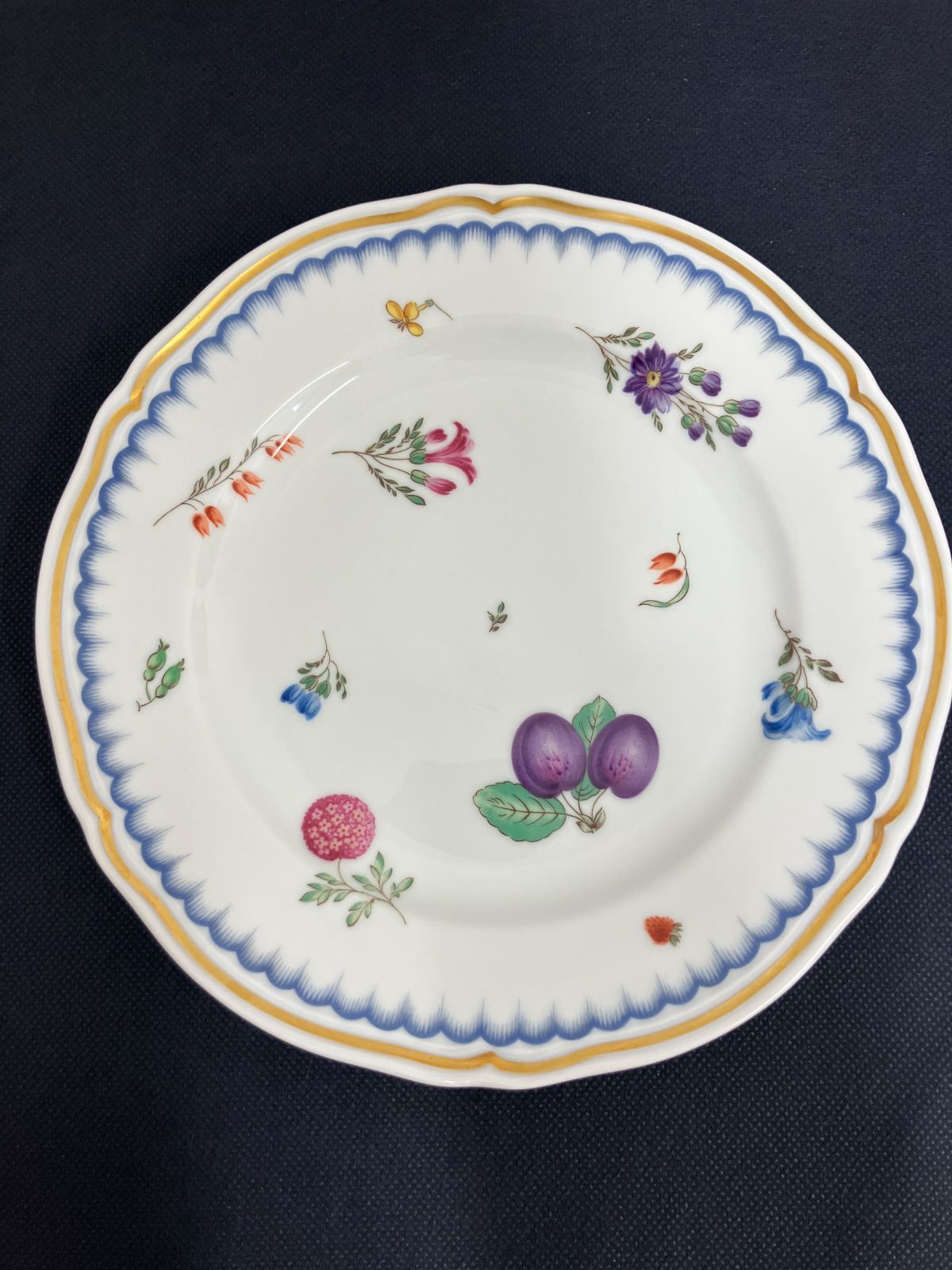 希少　リチャードジノリ　イタリアンフルーツ　陶板 希少4枚セット】リチャードジノリ イタリアンフルーツ ブルーライン