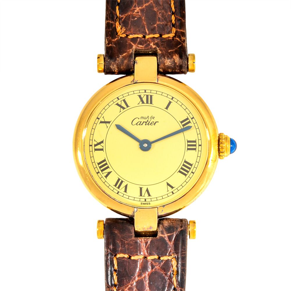 カルティエ Cartier 590004 マストヴァンドーム SM ヴェルメイユ 腕時計 アイボリー文字盤 レディース