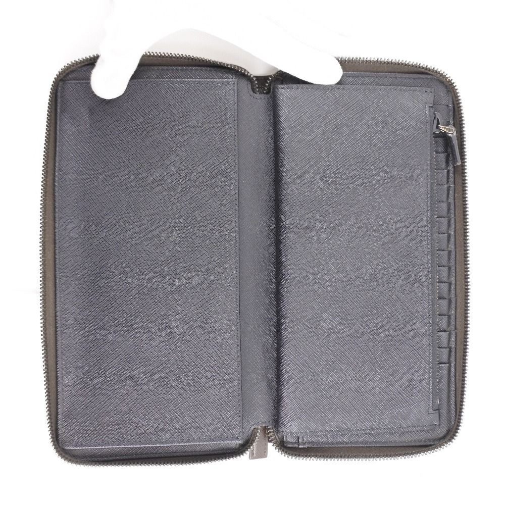 PRADA】プラダ ラウンドファスナー 2ML220 サフィアーノ CAFFE+NERO