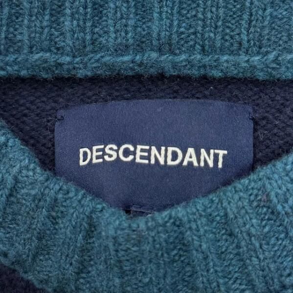 参考上代35200円 未使用 DESCENDANT 24AW MORAY CREW NECK KNIT クルー