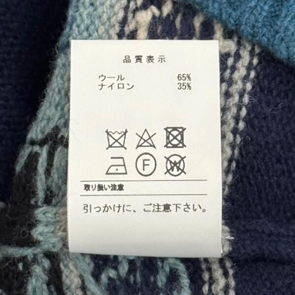 参考上代35200円 未使用 DESCENDANT 24AW MORAY CREW NECK KNIT クルーネックニット セーター ディセンダント 242MADS-KNM04 ネイビー 3 （96726A） 参考上代35200円 未使用 DESCENDANT 24AW MORAY CREW NECK KNIT クルー