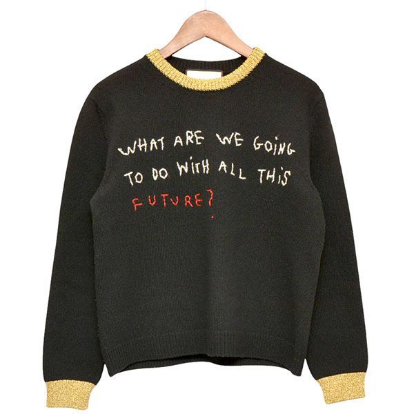 GUCCI グッチ 2017 AW メッセージ刺繍ニットセーター 493512 X 9 H 21