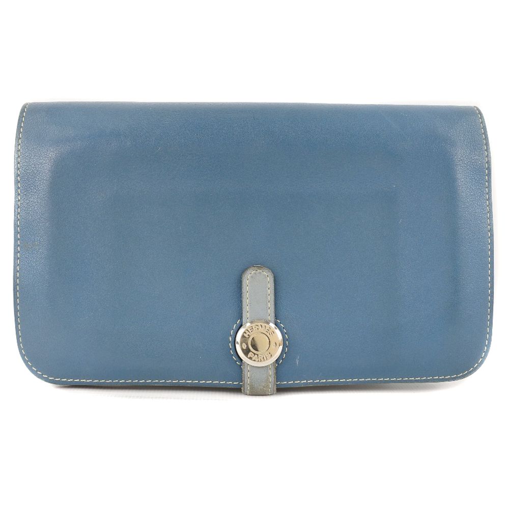 【HERMES】エルメス ドゴン カーフ 青 □R ユニセックス 長財布 HERMES】エルメス ドゴン カーフ 青 □R ユニセックス 長財布 - メルカリ