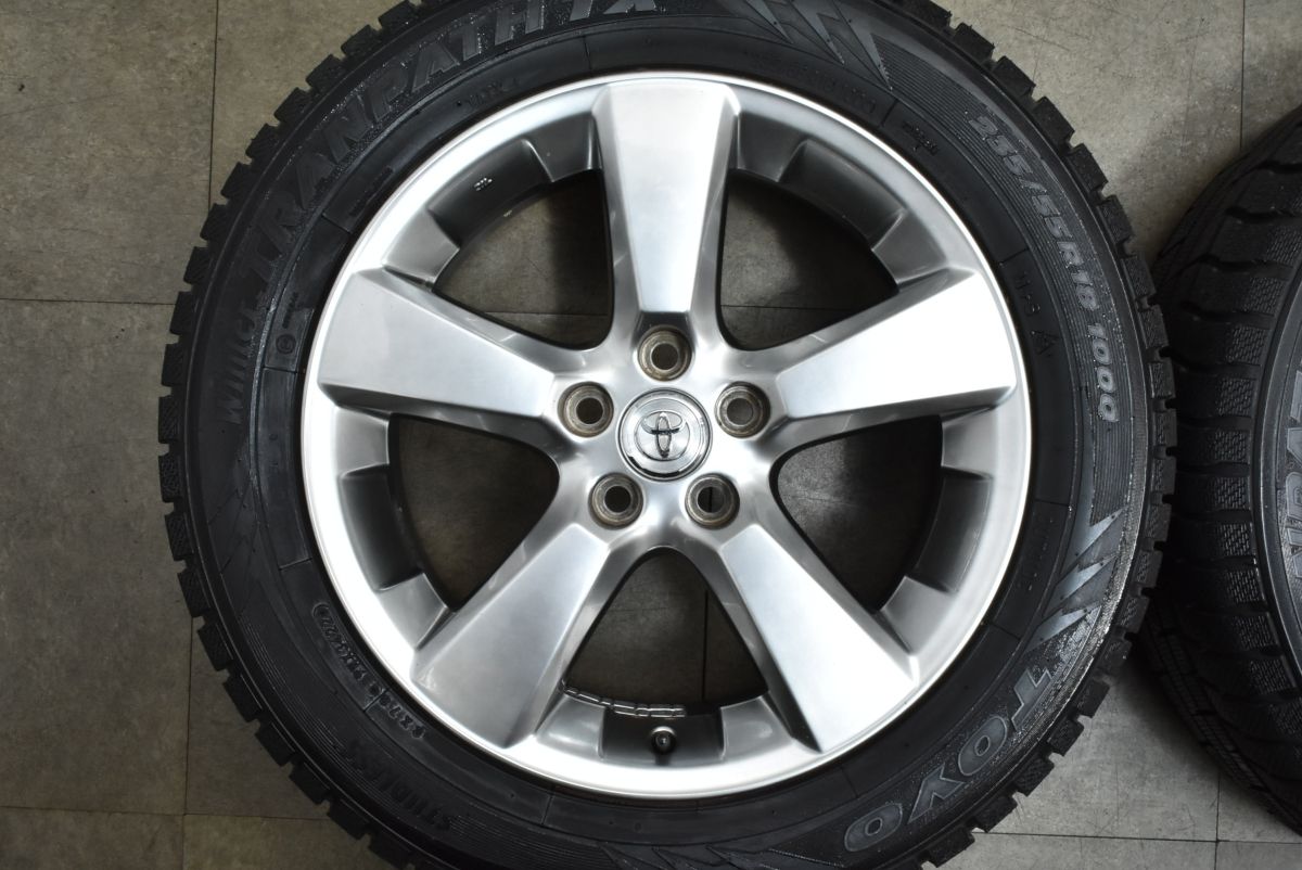 バリ溝 トヨタ 30 ハリアー ム Lパッケージ 18 in 7 J 35 PCD 114 3 ウィンタートランパスTX 235 55 R レクサスNX RAV 4
