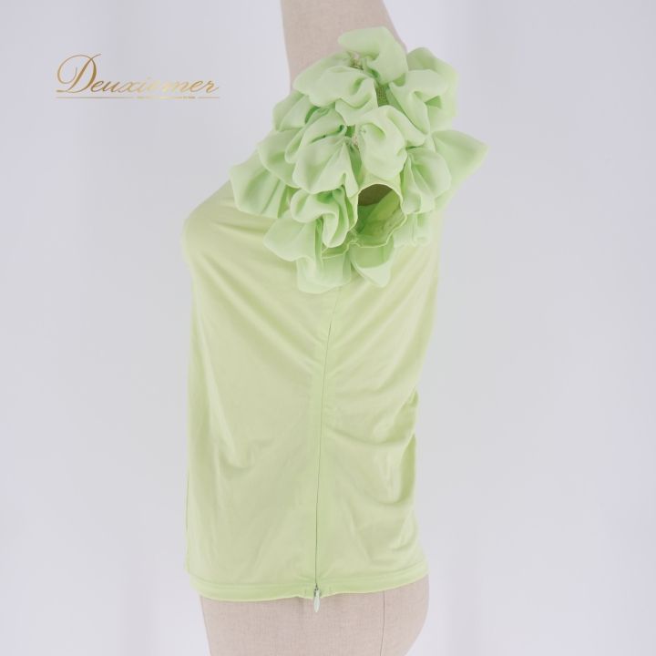 お値下げ【社交ダンス】チャコット　ペパーミントグリーン　トップス　未使用品 お値下げ【社交ダンス】チャコット ペパーミントグリーン トップス 未